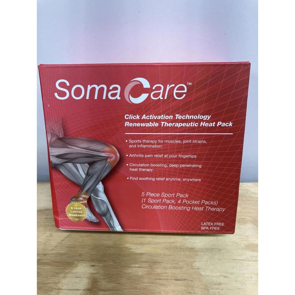 Soma Care 5-Piece Sport Pack Renewable Therapeutic Heat Therapy Muscle Relief